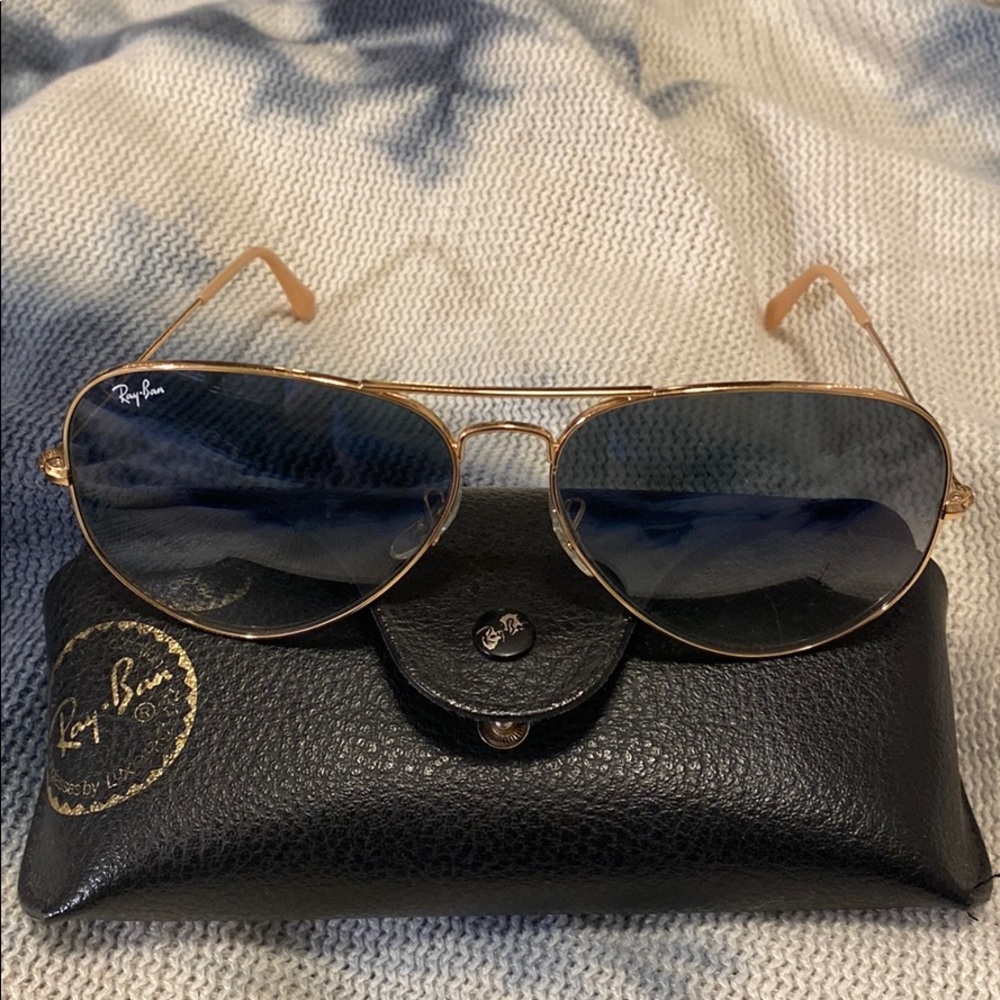 Ray ban large metal aviators blue gradient